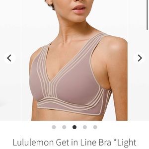 Lululemon Get in Line Bra Sz 8 Violet Verbena/ Chrome